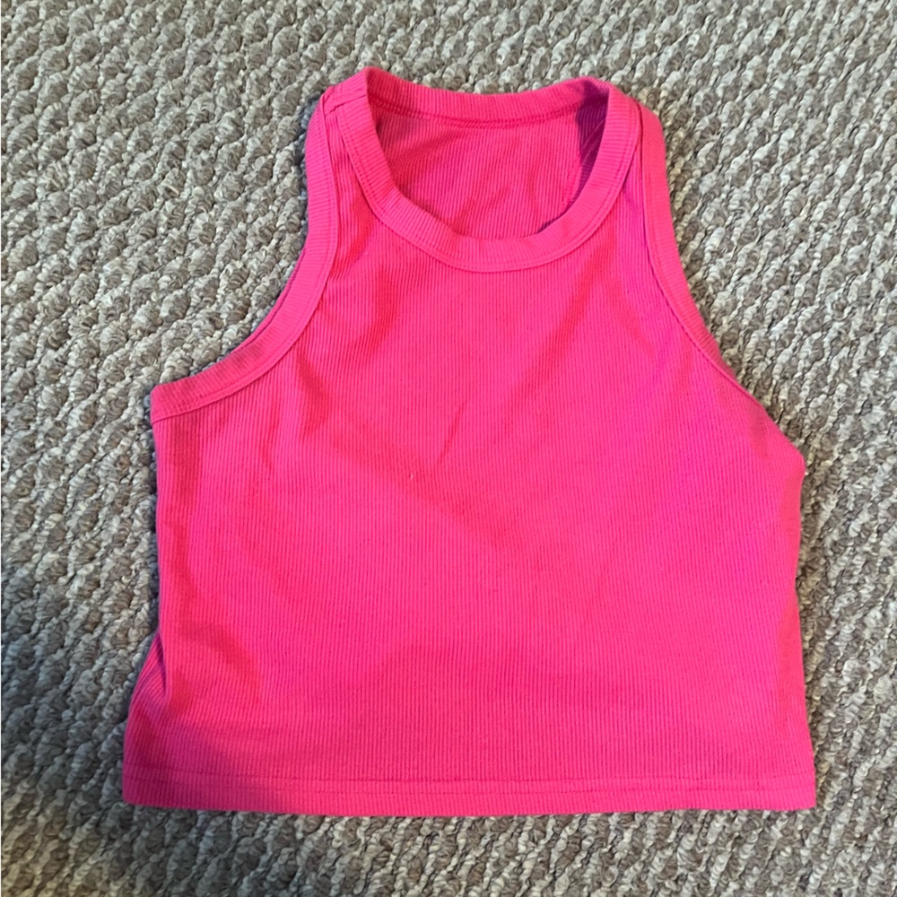 Hot pink cropped tank